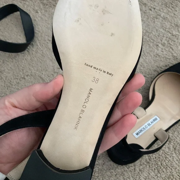 Manolo Blahnik Aspro Suede Block-Heel Slingback Pump - Picture 9 of 10